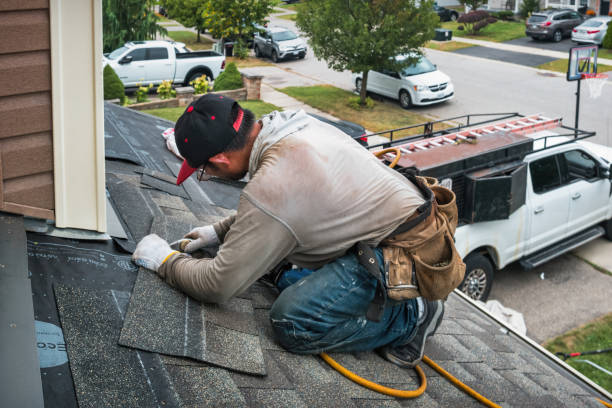 Professional Gutter Repair And Installation technician working in Lacona, NY